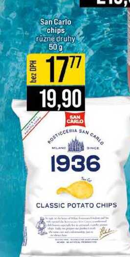 San Carlo chips různé druhy 50 g