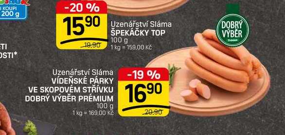 VÍDEŇSKÉ PÁRKY VE SKOPOVÉM STŘÍVKU 100 g