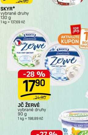JČ ŽERVÉ vybrané druhy 90 g 