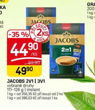 JACOBS 2V1 | 3V1 vybrané druhy 111-126 g