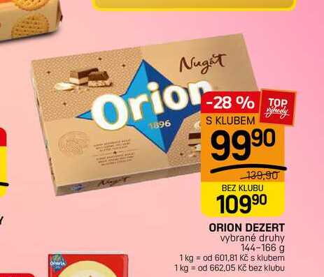 ORION DEZERT vybrané druhy 144-166 g