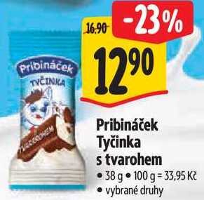 Pribináček Tyčinka s tvarohem, 38 g