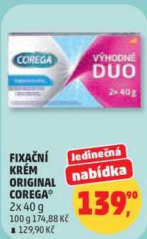 FIXAČNÍ KRÉM ORIGINAL COREGA, 2x 40 g 
