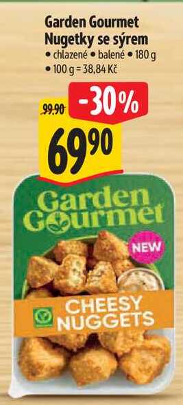 Garden Gourmet Nugetky se sýrem, 180 g