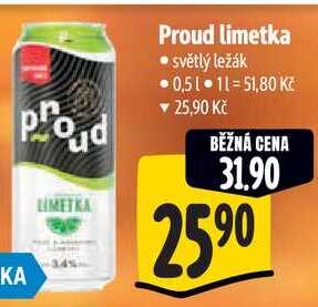 Proud limetka, 0,5 l