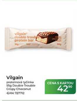 Vilgain proteinová tyčinka 55g Double Trouble Crispy Choconut  