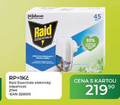 RP=1Kč Raid Essentials elektrický odpařovač 27ml  