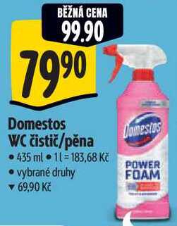 Domestos WC čistič/pěna, 435 ml