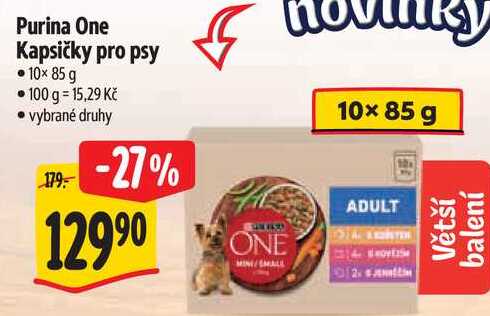 Purina One Kapsičky pro psy, 10x 85 g