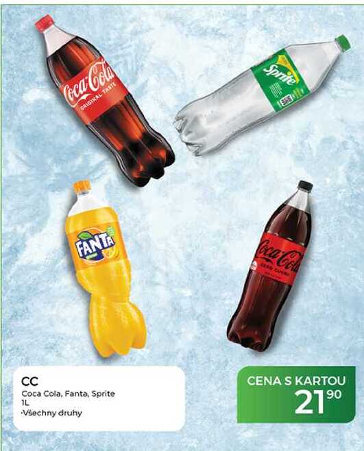 CC Coca Cola, Fanta, Sprite 1L