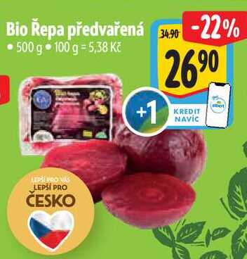 Bio Řepa předvařená, 500 g