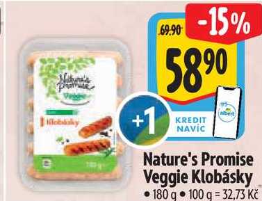 Nature's Promise Veggie Klobásky, 180 g