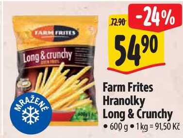 Farm Frites Hranolky Long & Crunchy, 600 g