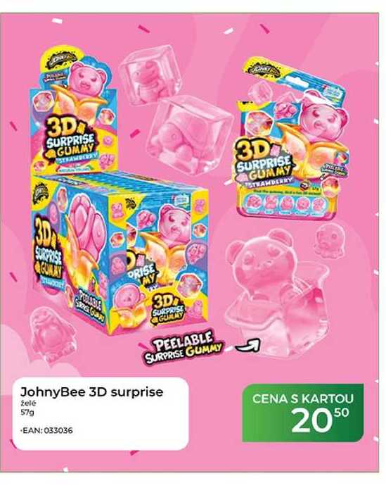 JohnyBee 3D surprise želé 57g 