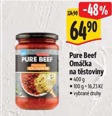 Pure Beef Omáčka na těstoviny, 400 g
