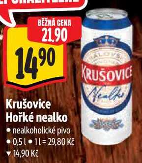 Krušovice Hořké nealko, 0,5 l