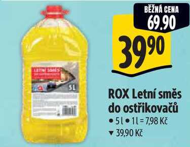 ROX Letní směs do ostřikovačů, 5 l