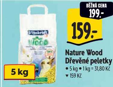 Nature Wood Dřevěné peletky, 5 kg