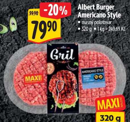 Albert Burger Americano Style, 320 g