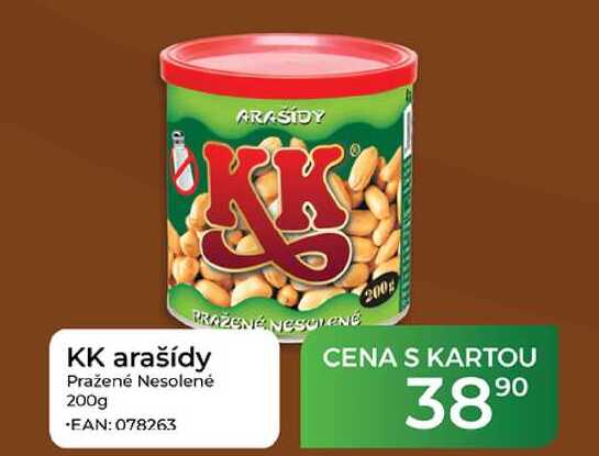 KK arašídyPražené Nesolené 200g 