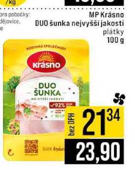 MP Krásno DUO šunka nejvyšší jakosti e plátky 100 g