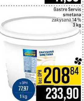 Gastro Servis smetana zakysaná 14% 3 kg