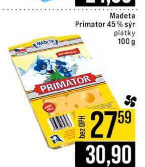 Madeta Primator 45% sýr plátky 100 g