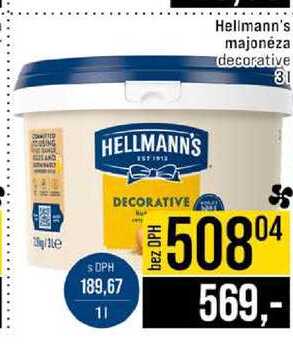 Hellmann's majonéza decorative 3l