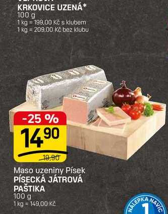 PÍSECKÁ JÁTROVÁ PAŠTIKA 100 g 
