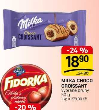 MILKA CHOCO CROISSANT vybrané druhy 50 g