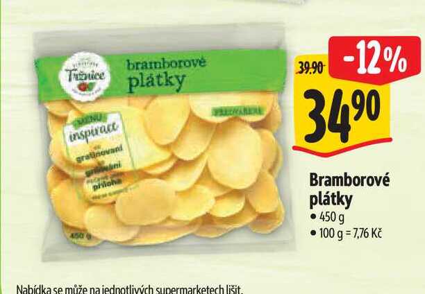 Bramborové plátky 450 g