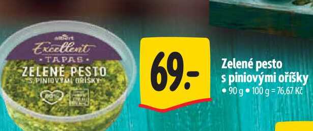 Zelené pesto s piniovými oříšky 90 g