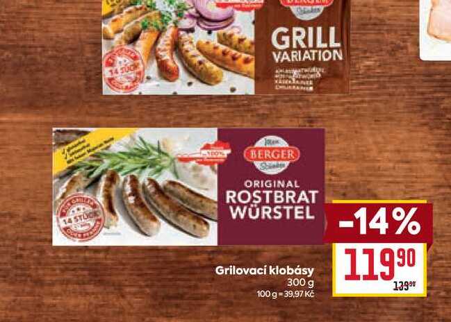 Grilovací klobásy 300 g 