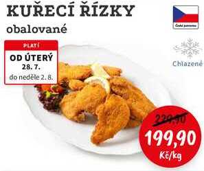 KUŘECÍ ŘÍZKY obalované 1kg 