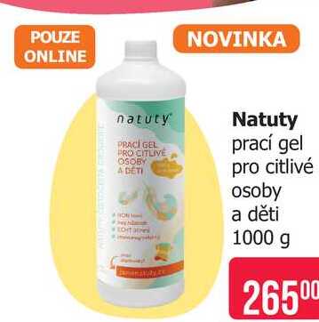 Natuty prací gel pro citlivé osoby a děti 1000 g