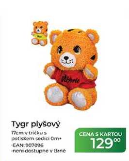 Tygr plyšový 17cm v tričku s potiskem sedici Om+