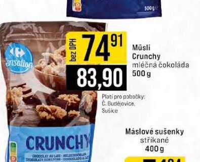 Müsli Crunchy mléčná čokoláda 500 g