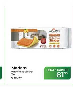 Madam vlhčené houbičky 7ks  