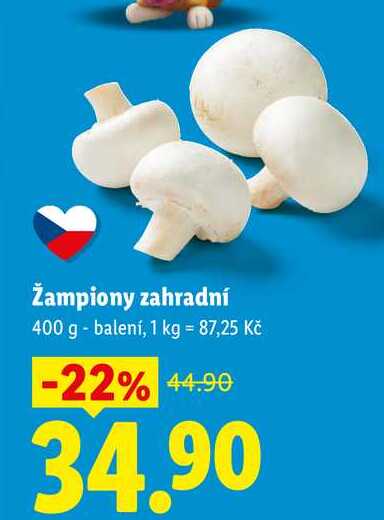 Žampiony zahradní, 400 g