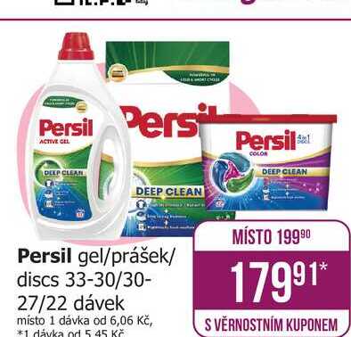 Persil gel/prášek/ discs 33-30/30- 27/22 dávek 