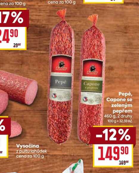 Pepé, Capone se zeleným pepřem 460 g