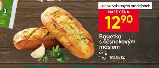 Bagetka s česnekovým máslem 67 g