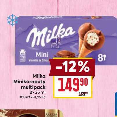 Milka Minikornouty multipack 8x25ml 