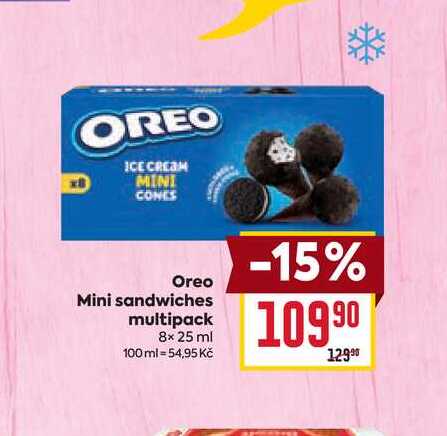 Oreo Mini sandwiches multipack 8x 25 ml 