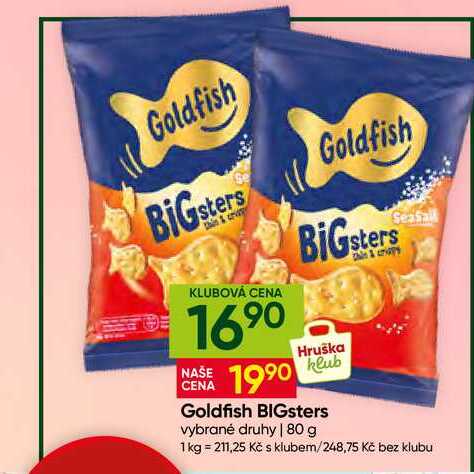 Goldfish BIGsters vybrané druhy 80 g