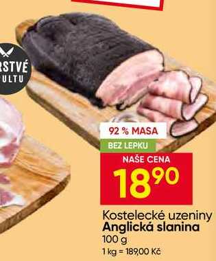 Anglická slanina 100 g
