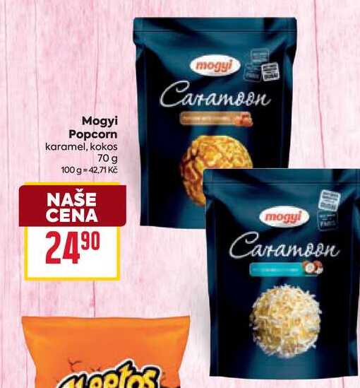 Mogyi Popcorn karamel, kokos 70 g