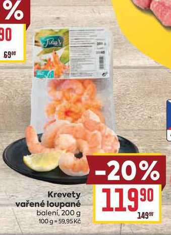 Krevety vařené loupané balení, 200 g 