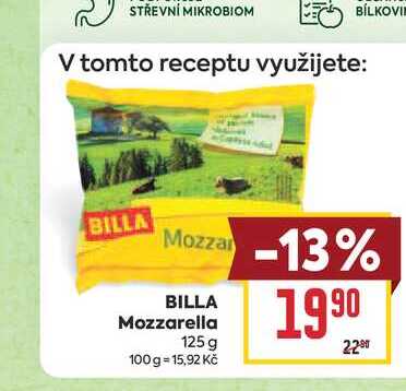 BILLA Mozzarella 125 g 