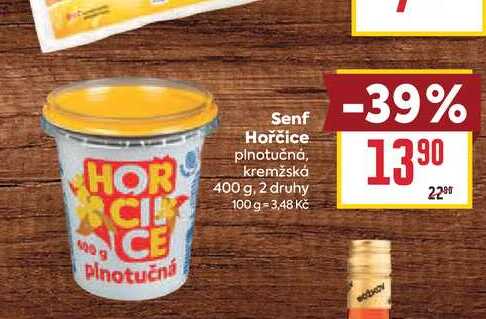 Senf Hořčice plnotučná, kremžská 400 g